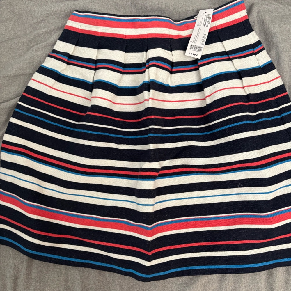 Vibrant pink and Blue Striped Skirt purchased in Paris